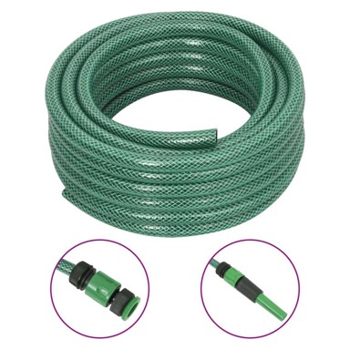 Vrtno crijevo sa setom priključaka, 20 m, promjer 0.5", PVC, zeleno